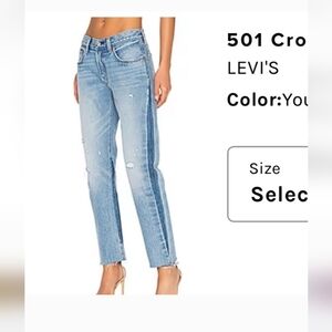 Levi's Women's Cropped Light Blue Jeans "YOU PRETTY THING" 27x28
